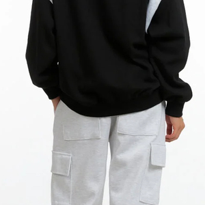 Sudadera Holgada de Gran Tamaño para Hombre, Estilo Colorblock, Informal, para Invierno 2026, Estilo Urbano, Corte Holgado - Product Image 6