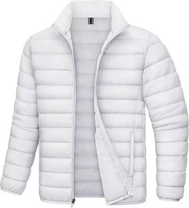 Veste matelassée en duvet de couleur unie avec logo personnalisé OEM, de haute qualité, best-seller, chaude, pour l'hiver, avec col montant - Product Image 6