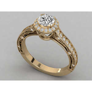 Bague solitaire en or 9 carats pour femmes avec diamant de laboratoire - Product Image 6