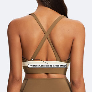 Soutien-gorge de sport réglable de haute qualité soutien moyen respirant tissu sans couture écologique avant femmes Fitness entraînement Yoga - Product Image 6