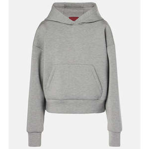 เสื้อฮู้ดครอปผู้หญิงแบบสวมหัว ลายพิมพ์เรียบ สีตามสั่ง ออกแบบโลโก้ได้ มีกระเป๋าแบบจิงโจ้ ราคาถูก - Product Image 1