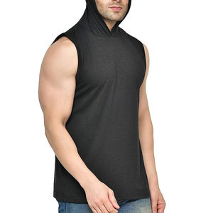 Street Wear Casual Custom Gym Hoodie Sleeveless Pullover Fitness Workout Autumn Winter Unisex Men Hoodies OEM Serviced - Product Image 4