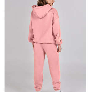 Conjunto de sudadera con capucha y pantalones acampanados con cremallera al por mayor de alta calidad, chándal personalizado con logotipo, chándales para mujer - Product Image 6