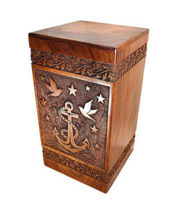 โกศไม้คุณภาพสูงสำหรับงานศพผู้ใหญ่และการฝังศพ ทำด้วยมือ พร้อมโลโก้สั่งทำ ราคาประหยัด - Product Image 5