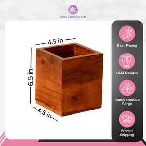 Huge Selling Manufactured in India Kitchen Cutlery Storage Tableware Accacia Wooden Spoons Knives Forks Holder for Bulk Orders - Product Image 6