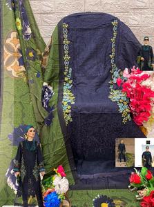 Traje Dupatta con Bordado Intenso en Algodón Puro con Trabajo de Bordado y Estampado de Algodón, Vestido Estilo Indio para Venta al por Mayor - Product Image 6