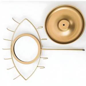 ขาตั้งเครื่องประดับโลหะสีทอง งานแฮนด์เมด ดีไซน์ชายทะเล งานฝีมือโลหะ ของตกแต่งบ้าน ขายส่ง - Product Image 3