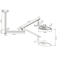Brandneue 90W Elektrische LED-Decken-Operationsleuchte Mikro-Plastische Chirurgie-Lampe Medizinische Lampe Veterinär-Untersuchungsleuchte Schönheitssalon CE