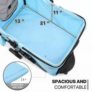 Cochecito ecológico para mascotas, plegable, con marco ligero, ventanas de malla y cesta de almacenamiento, marca personalizada, disponible, 1 unidad - Product Image 3