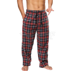 Pantalones de franela de algodón 100% de la mejor calidad para hombre, tamaño personalizado, cintura media, estilo informal, recto para uso al aire libre, diseños OEM - Product Image 1
