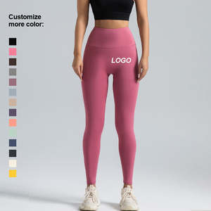 Custom Logo Eco-Friendly <b>High</b> Waist Yoga Leggings Women Gym Fitness Wear Workout <b>Tights</b> for Wholesale - Product Image 2