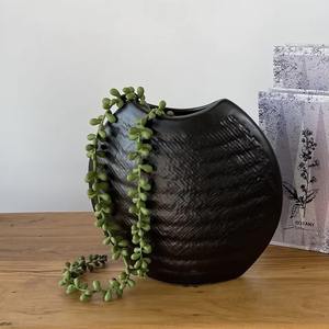 Metal <b>Vase</b> In Planter Design <b>Black</b> Finished Ideal for Modern Interiors and Greenery Display Wholesale From India - Product Image 4