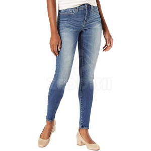 Pantalones vaqueros hechos a medida para mujer, pantalones vaqueros de nuevo diseño para entrenamiento, pantalones vaqueros hechos en poliéster para mujer - Product Image 1