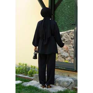 Kimono Aerobin Conjunto de 2 Piezas para Mujer Hijab Negro - Product Image 2