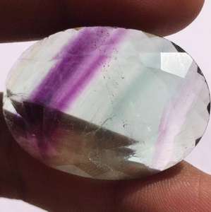 Gema Ovalada de Fluorita de Color Bio Natural, Tallada en Rosa, Facetada para Joyería, Procedente de Afganistán - Product Image 1