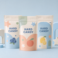 Sachet souple refermable de qualité alimentaire pour bonbons gélifiés aux fruits, bonbons mous, lait et aliments pour animaux de compagnie, emballage flexible imprimé sur mesure
