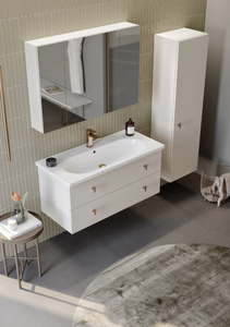 Meuble de salle de bain avec vasque et tiroir en céramique Milazzo - Product Image 4