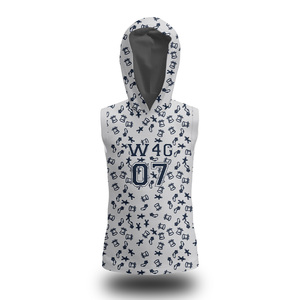 Nouveaux uniformes de football américain 7 sur 7, tailles plus grandes, personnalisables avec le nom de l'équipe, maillot de basket sublimé, à capuche, sans manches, unisexe - Product Image 5