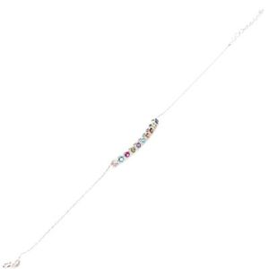 10-Row Waterway <b>Bracelet</b> 925 Sterling <b>Silver</b> with Colored Crystals Elegant Crystal <b>Bracelets</b> & <b>Bangles</b> - Product Image 2