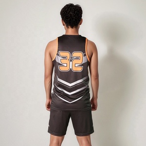 Maillot de basket-ball d'été personnalisé de haute qualité, respirant, grande taille, antibactérien, impression numérique, 100% polyester, sans manches - Product Image 6