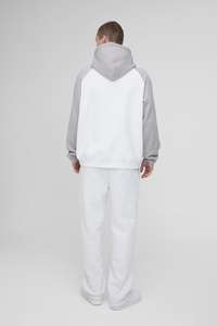 Raglan เสื้อฮู้ด500Gsm ขนาดใหญ่สำหรับเสื้อผ้า, เสื้อมีฮู้ดผ้าคอตตอน100% ดีไซน์เรียบหรู - Product Image 4