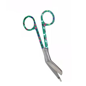 Ciseaux à pansement en acier inoxydable gravés personnalisés de haute qualité 5.5 pouces ensemble d'instruments manuels à impression florale colorée - Product Image 4