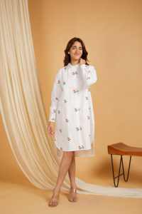 Women OEM ODM Customized White Vintage <b>Dress</b> Midi Korean Elegant Women Casual Floral Print Long Summer <b>Dresses</b> - Product Image 4