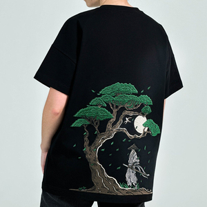 Custom Embroidered ''Blades & Blossoms'' T-<b>Shirt</b> Casual T <b>Shirts</b> Comfortable Wear Latest Design Hot Selling Casual T <b>Shirts</b> - Product Image 3