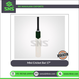 Proveedor líder de acabado blanqueado de excelente calidad y agarre de goma de 17 "de longitud Mini bate de cricket de madera a precio competitivo - Product Image 4