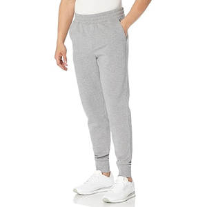 Authentic Men Sueded Fleece Jogger Sweatpants Customizable Cotton-Poly <b>Blend</b> Trousers with Self-Fabric Waistband - Product Image 1