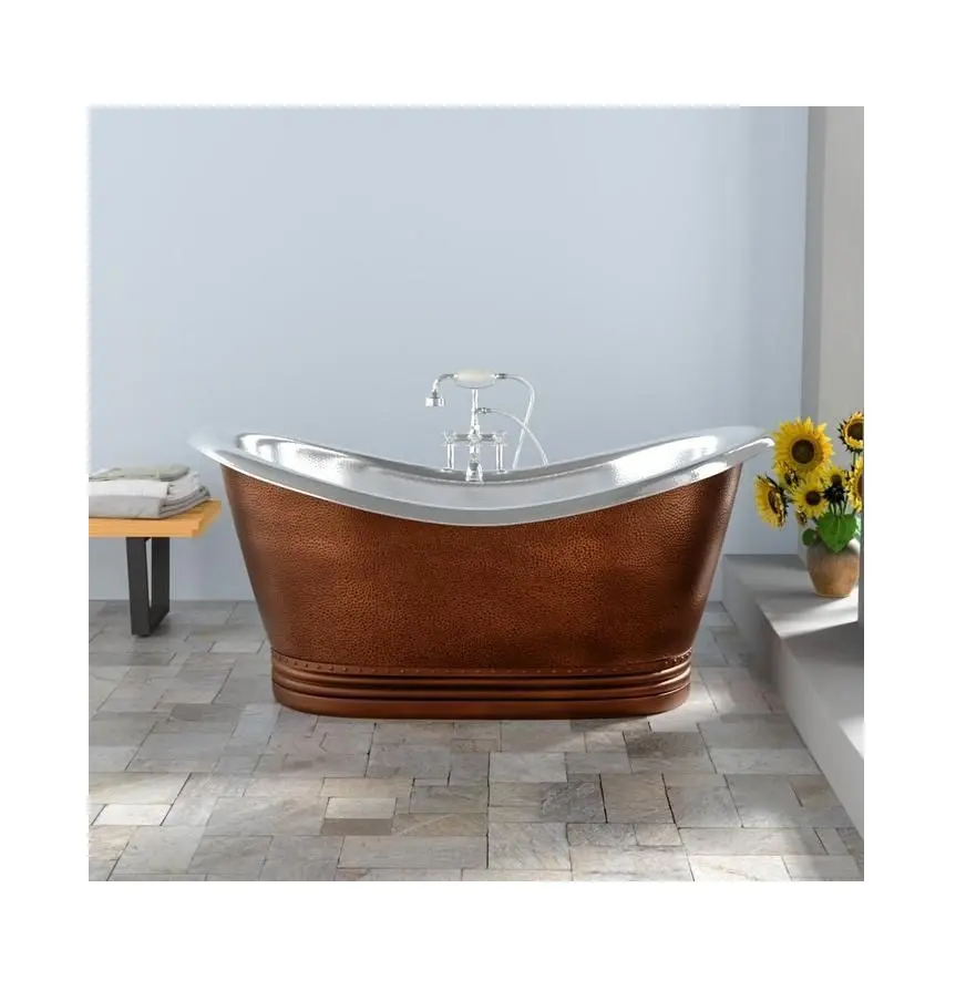 HOT SELLING COPPER BATH TUB CALWFOOT BATHTUB FOR BATHROOM NEW COPPER BATHTUB IN WHOLESALE PRICE