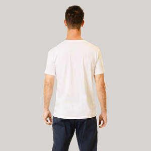 Camisetas de Verano de Color Blanco, Corte Regular, Algodón de Alta Calidad, Camisetas Lisas para Hombre, Camisetas de Color Sólido para Impresión, Marca Privada - Product Image 3