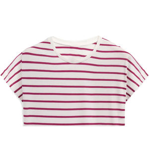 Camiseta Térmica de Manga Corta con Cuello Redondo, Estilo Urbano, Ecológica y Personalizada para Mujer, Hecha de Felpa de Algodón Orgánico - Product Image 4