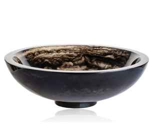 <b>Resin</b> <b>Epoxy</b> Polished Classic Decorative Bowl with Marble Finish Elegant Party Serving Dish - Product Image 2