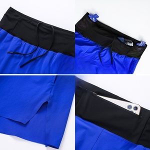 Pantalones cortos para correr sin costuras para hombre, cintura alta, bolsillo de malla, peso ligero, secado rápido, logotipo personalizado, pantalones cortos deportivos, pantalones cortos elásticos de nailon suave - Product Image 5