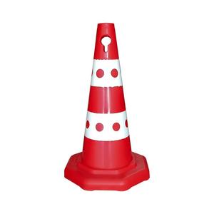 Ensemble de 5 cônes de signalisation PPC de 50 cm, réfléchissants, pour avertissement routier, avec bande réfléchissante blanche en PVC, PU, PC - Product Image 2