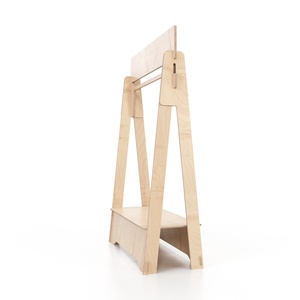 Migliore qualità custom vetrine appese in legno abiti firmati organizzatore per negozio appendiabiti al dettaglio - Product Image 3
