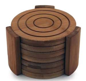 Cup Pad Disc <b>Slices</b> Coaster Round Blank Wood Custom Unfinished <b>Wooden</b> Natural <b>Wooden</b> Sculpture - Product Image 4