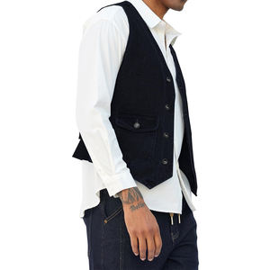 Personalizado hecho nuevo diseño de moda de alta calidad hombres Chaleco de mezclilla mejor precio algodón Jeans hombres Chaleco de mezclilla - Product Image 5