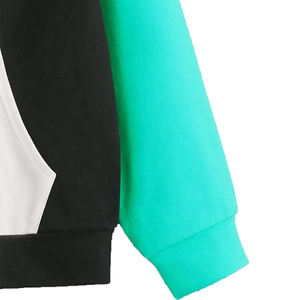 Sudadera con capucha para hombre con hombros caídos, bolsillo de bloque de Color, logotipo personalizado bordado, de felpa francesa, de gran tamaño, 100% algodón, impermeable, transpirable - Product Image 6