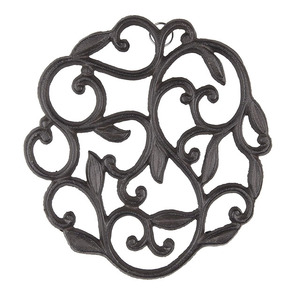 Heavy Duty <b>Cast</b> Iron Round Metal Trivet Rustproof Racks Stands Holders for Hot <b>Pans</b> Teapot Kitchen or Dinning Table Decorations - Product Image 1