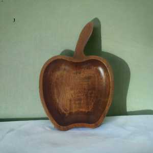 Vajilla artesanal india, plato de madera de mango Natural en forma de manzana, regalos de navidad únicos para comida, bandejas decorativas de frutas secas - Product Image 5