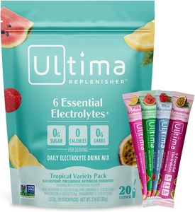 Ultima Replenisher Polvo Electrolítico Diario – Paquete Variado Tropical, 20 Sobres - Product Image 4