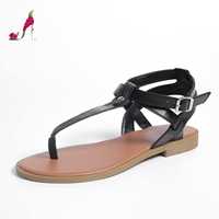 Sandales plates chic pour femme à lanières en T, style minimaliste, pour soirée romantique, bout ouvert, bohème, en similicuir léger, confortables et antidérapantes