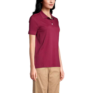 Polo personnalisé 100% coton de haute qualité pour femmes Coupe régulière de haute qualité, T-shirt polo élégant à col à 3 boutons pour femmes - Product Image 2