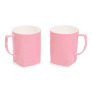 ถ้วยกาแฟพลาสติกสีชมพูแตกขนาด300มล. ทนทานสำหรับเครื่องดื่มร้อนและเย็นไมโครเวฟและเครื่องล้างจานปลอดภัยสำหรับใช้ในรถยนต์และน้ำเดือด - Product Image 2