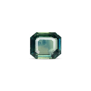 Zafiro bicolor de 2.48 quilates (Pitambari) facetado, gema natural en corte pera Asscher, azul real con detalles azules esmeralda. - Product Image 1
