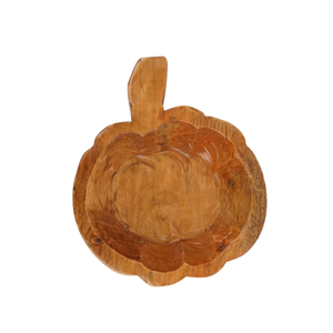 Cuenco de masa de madera rústico de calabaza más vendido, cuenco decorativo, portavelas tallado a mano, mayorista de fábrica de Vietnam - Product Image 1
