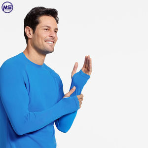 Protector de sarpullido de compresión para hombre, alta calidad, mangas completas, precio barato, Color azul - Product Image 5