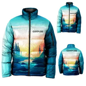 Jaqueta masculina esportiva slim fit, para inverno, uso ao ar livre, vestuário moderno, tamanho personalizado, puffer, elegante